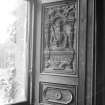 Detail of carved wooden panel.
Insc: 'KRBRVCE'