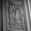 Detail of carved wooden panel.
Insc: 'Alexander'
