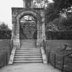 Re-erected arch, from house in Guestrow, now in Union Terrace Gardens, New Aberdeen. Initials are of Andrew Thomson and Agnes Divie.