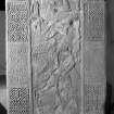 Detail of reverse of Nigg Pictish cross slab.