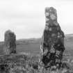 Standing stones, Sornaichean Coir Fhinn, the Glebe, Eyre.