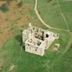 Oblique aerial view of Crichton Castle.