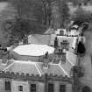 View of roof of East block of Gordon Castle during demolition work
