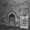 Historic photographic view of doorway. (Priest's Door)