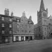 General view of the front of 104 St Leonards' Street, Edinburgh including Castle o' Clouts and St Leonard's Church from W.