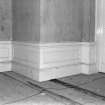 First floor, South room, floor boards and dado panelling, detail
