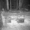 Interior.
Feed room, detail of vats.