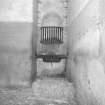 Interior.
Old stable, detail of hay heck in loose box.
