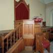 Interior.
Preaching auditorium, detail of pulpit.