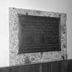 Interior.
Entrance hall, detail of Great War memorial plaque.