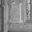 Interior.
Detail of memorial plaque to Lady Sophia Hope on E wall of chancel.