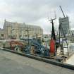 View of warehouse from WSW, across corner of South Harbour