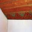 Interior.
Detail of surviving stencilled wall decoration.