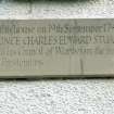 Wall plaque relating to 'Bonnie Prince Charlie', detail