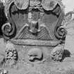 Detail of gravestone dated 1782 with initials 'RB IC', Church of the Holy Rude, Stirling.