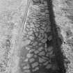Excavation photograph : Victorian cobbles, looking north.