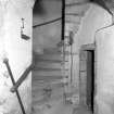 Interior view of Udny Castle showing newel stair in tower.