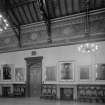 Interior view of Trinity Hall, Union Street, Aberdeen, showing portrait wall in large hall.