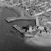 Oblique aerial view centred on Broughty Castle, Broughty Ferry, Dundee.
