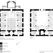Kilmarnock, Soulis Street, Old High Kirk: copy of GV006270 Phased ground floor and gallery plans