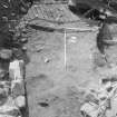 Edinburgh Castle, settlement. Excavation photograph: area H - general view of red clay layer completely exposed.