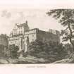 Engraving of Dalhousie Castle.