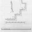 Iona, Iona Abbey.
Photographic copy of plan showing 'Michael chapel' profile mouldings of doorway.
