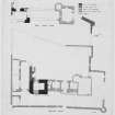 Photographic copy of plans, ground and first floor, showing building periods.