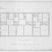 Photographic copy of plan of first floor, 8, 10, 12 Castle Terrace, Edinburgh.
Titled: 'No.3 Castle Terrace...Plan of first floor'.
