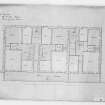 Photographic copy of plan of sunk floor, 8, 10, 12 Castle Terrace, Edinburgh.

