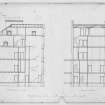 Photographic copy of drawing of sections, 8, 10, 12 Castle Terrace, Edinburgh.
Titled: 'No.6 Castle Terrace'.
