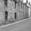 View of houses on E side of Back Wynd, Falkland.