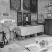 View of sarcophagus in the entrance porch of Culross Abbey Parish Church.
 
