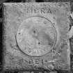 Hill House
View of sun dial face and engraved plate (engraved 'UMERA DEI')