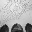 Interior.
Detail of plaster fan vaulted ceiling in entrance hall.