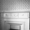 Edinburgh, Leith, 12 Seafield, Seacote House, interior.
Detail of swag and bird decorated fireplace.