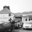 Inverary, Lochgilphead Road, Semple's Garage.
General view with vehicles parked in forecourt.