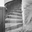 Gardyne Castle. Interior.
Detail of spiral staircase.