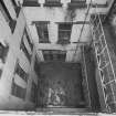 View of rear stairwell, Glasgow Herald Building, Mitchell Street, Glasgow, from above.