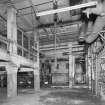 Interior view of Glasgow Herald Building, showing ground floor machine room from N.