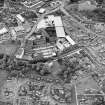 Oblique aerial view centred on Alloa Tower and Kilncraigs Mill, taken from the S