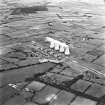Oblique aerial view centred on power station from S.