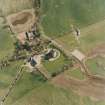 Oblique aerial view centred on the tower-house taken from the N.