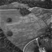 Aerial view showing Gordon Castle fountain and cropmarks