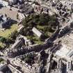 Edinburgh, oblique aerial view, taken from the SE, centred on Candlemaker Row, Greyfriars Church and burial-ground.