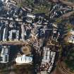 Oblique aerial view centred on the construction of the Scottish parliament, taken from the SE.