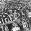 Oblique aerial view centred on the construction of the Scottish parliament, taken from the S.