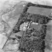 Bavelaw Castle, Fortified House and enclosures; cultivation remains.
Aerial view from East.