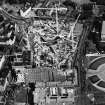 Oblique aerial view centred on the construction of the Scottish Parliament, taken from the WSW.