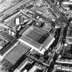 Oblique aerial view of Edinburgh centred on Tynecastle Park Stadium, taken from the SW.